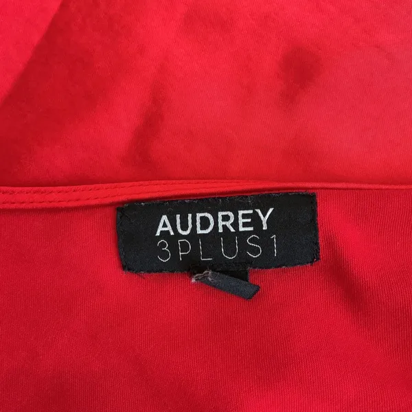 Audrey 3‎ Plus 1 Red Satin Cowl Neck Cami | Y2K Date Night Top - Image 4