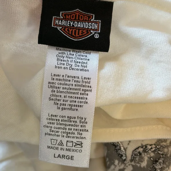 Harley Davidson L lattice Shirt Silver White Black‎ Pig Trail Rogers Arkansas - Image 6