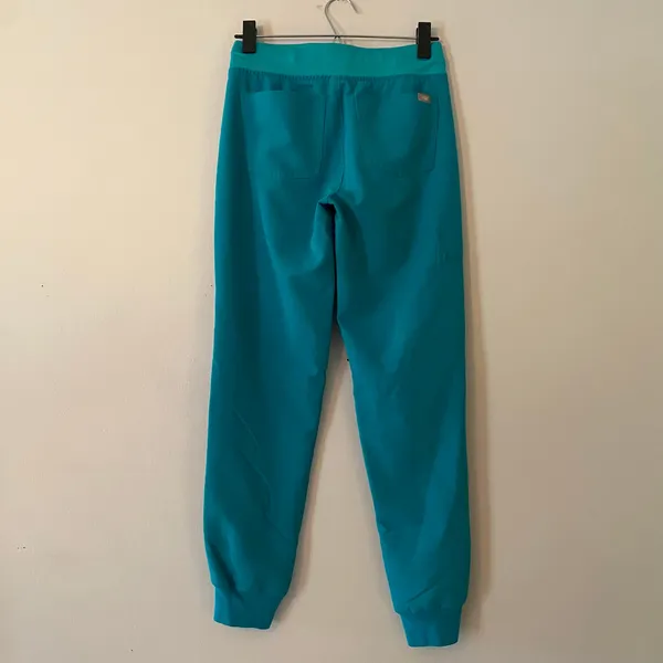 FIGS Teal Blue Zamora Jogger Scrub Pants Regular Rise Uniform Women's size XXS - Image 6