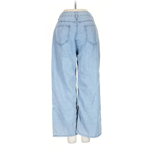 Light Wash High Rise Wide Leg Jeans Relaxed Baggy Y2K Denim Pants - Image 5