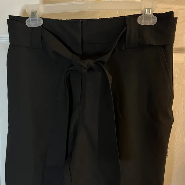 Rachel Zoe Tie Belt Black Pants size 10 - Image 3