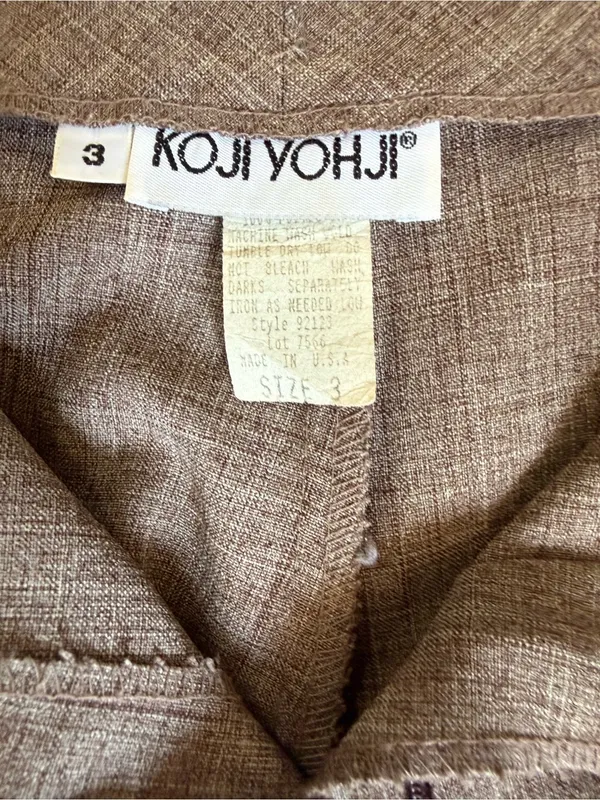 Vintage Koji Yohji straight leg pants size 3 - Image 5