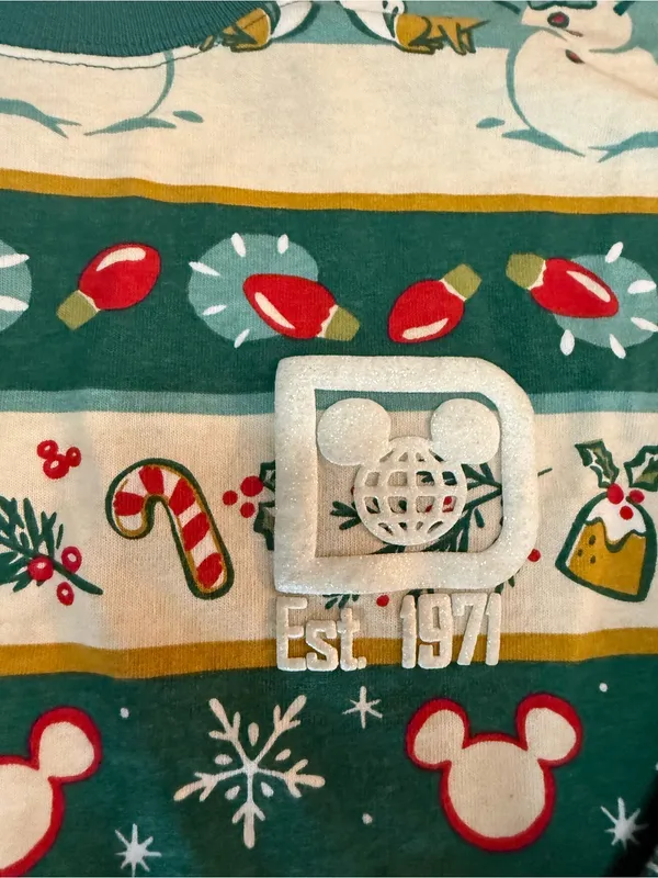 Walt Disney World Spirit Jersey Long Sleeve Christmas Snowman Holiday Size M - Image 2