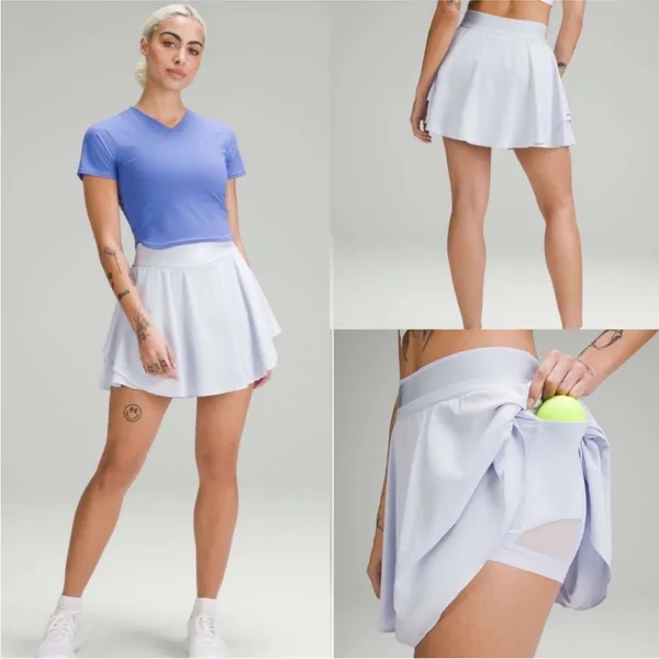 NEW🎾 Lululemon Court Rival High-Rise Tennis Skirt Long Blissful Blue Size 4 - Image 2