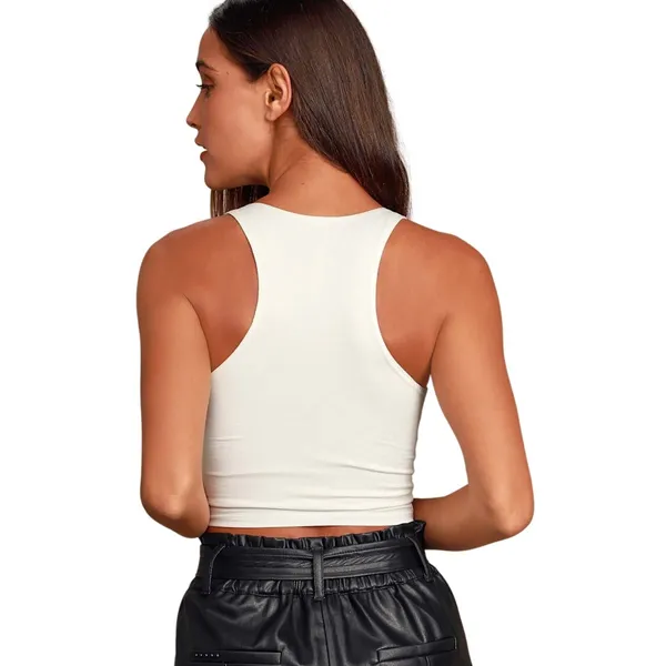 Lulus Feel Like Dancing White Crop Top size Small NWT - Image 5