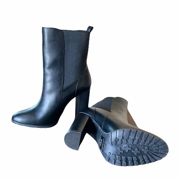 NEW French Connection Jenna Vegan Leather Heeled Boots - Image 7