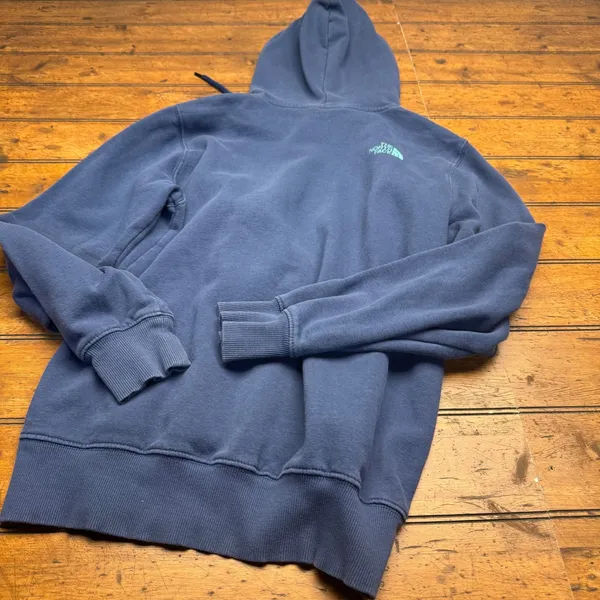 The‎ North Face Graphic Hoodie Sweatshirt Blue Desert Landscape Print women S - Image 4