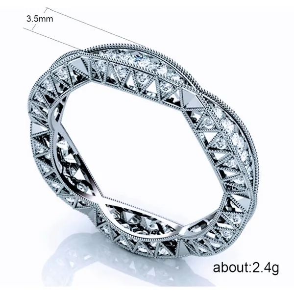 NEW 1 Ct Pretty Pave Simulated‎ Diamond Eternity Wedding Band Ring, Size 10 - Image 10