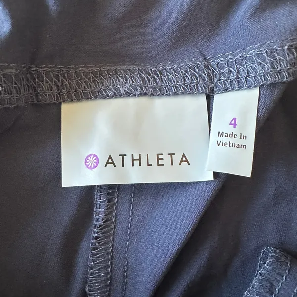 Athleta 4 S Venice High Rise Wide Leg Pant Navy Blue Pull-on Lightweight - Image 4