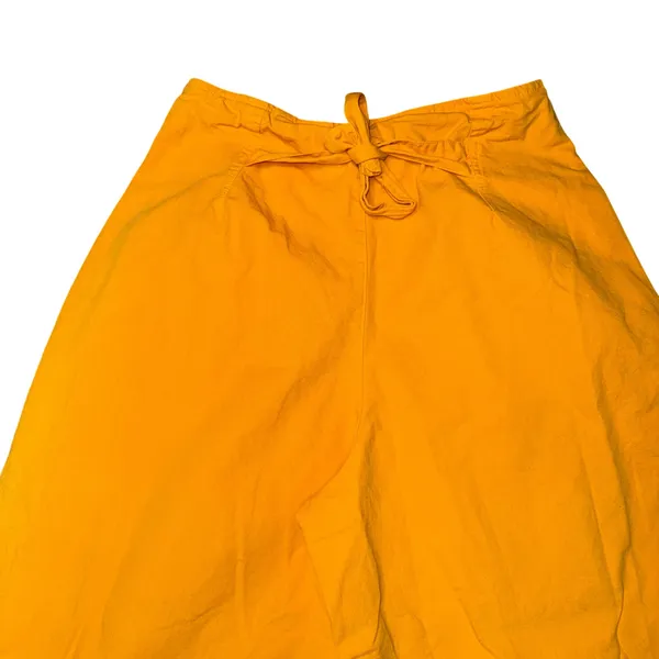 Agua‎ Bendita Wide Leg Pants Womens Small Orange Excellent Daisy Button Tie Back - Image 5