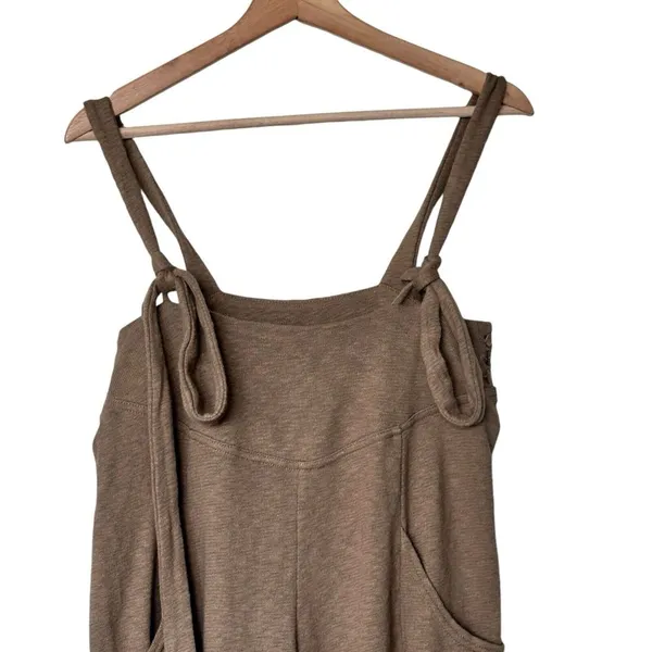 Free People beach romper sleeveless wide leg brown jumpsuit Small - Image 9