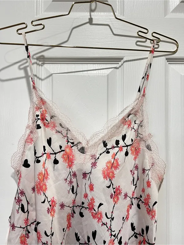 Victoria's Secret Chemise Slip Nightgown Pajama Dress Size Medium Lace Floral - Image 5
