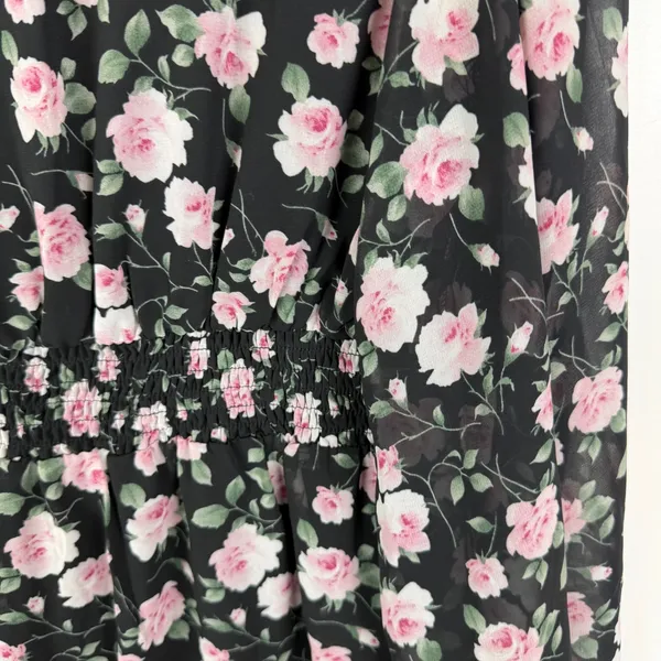 NWT Princess Polly Darlia Floral Mini‎ Dress Size 6 Black Coquette Dark Romantic - Image 5