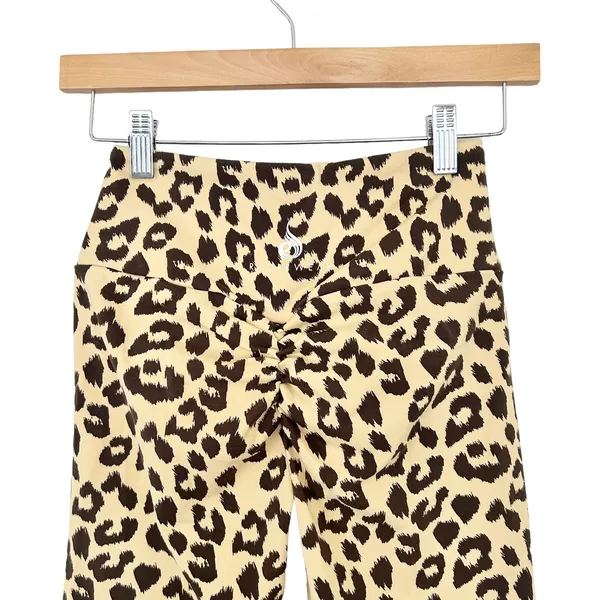 Ryderwear Leopard Cheetah Scrunch Butt Leggings Sz S - Image 4