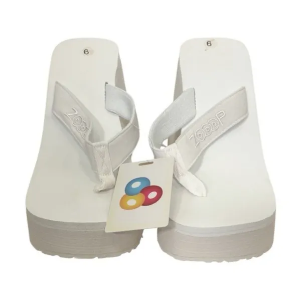Vintage Zoop 90s Deadstock Platform Flip Flop Sandals Size 9 - Image 6