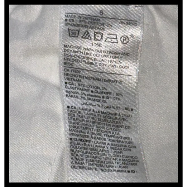 Old‎ Navy Everyday Short Womens 6 White Cotton Blend Chino Casual Summer - Image 6