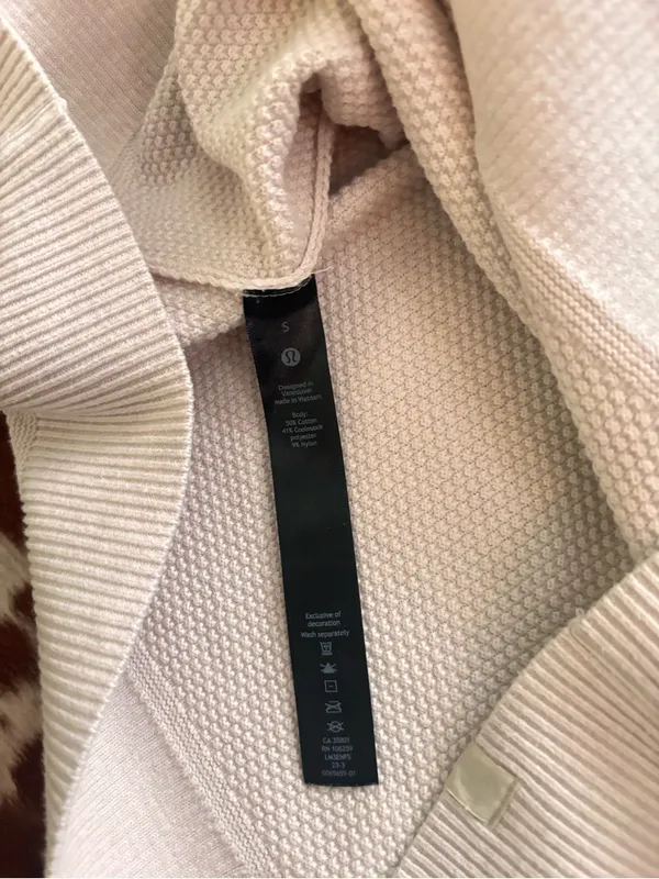 lululemon athletica Cream Crewneck Sweater size small - Image 2