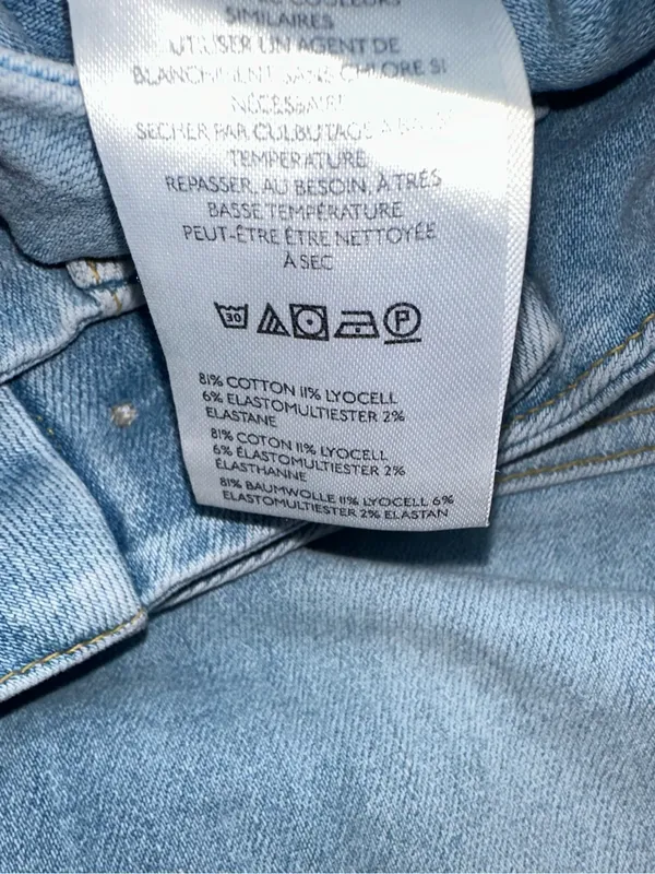 Maeve Anthropologie Jeans 16W Colette Wide Leg Cropped Light Wash Demin - Image 7