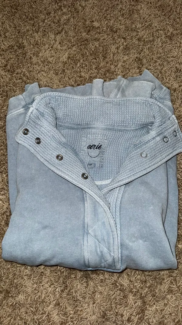 Aerie Light Blue Quarter-Zip - Image 3