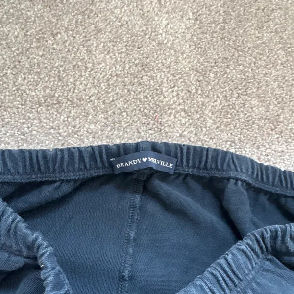Navy Brandy Melville Straight-Leg Sweatpants - Image 3