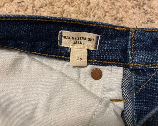 Madewell ‼️ Baggy Straight Jeans in Dark Worn Indigo Wash‼️ - Image 10