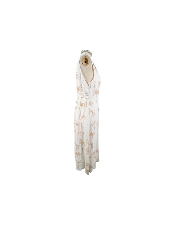 Petal & Pup Linen Blend Palm Midi Dress Size Medium - Image 3