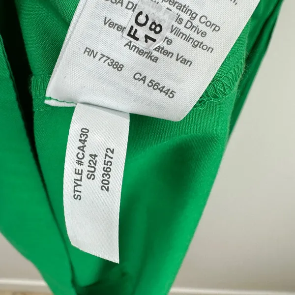 J.Crew One Shoulder Midi Dress A Line Ruffle Pockets Kelly Green US 00 NWT - Image 8