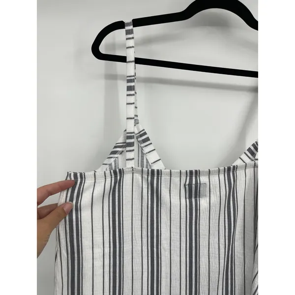 Laura Ashley Striped Tank Top Cami Sleeveless White Gray Womens Size XL NEW - Image 4