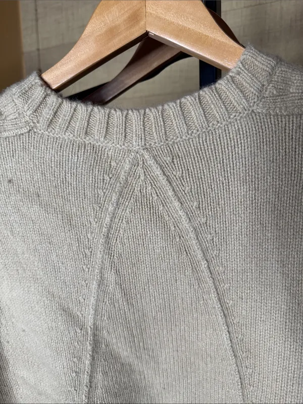 Banana Republic Oversized Merino Wool Cotton Sweater Natural Size Small - Image 11