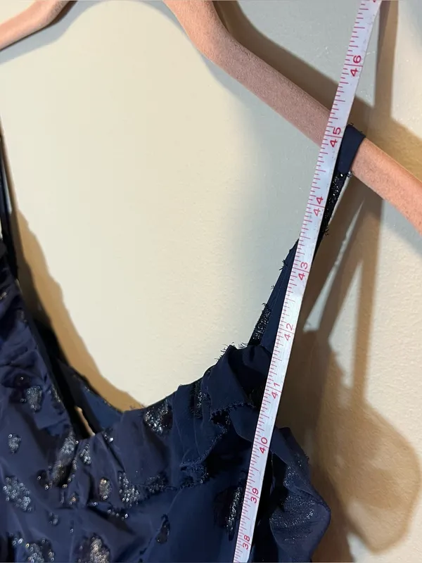 MICHAEL Michael‎ Kors Women’s Navy Long Tiered Maxi Dress XS NWT Ruffle - Image 10