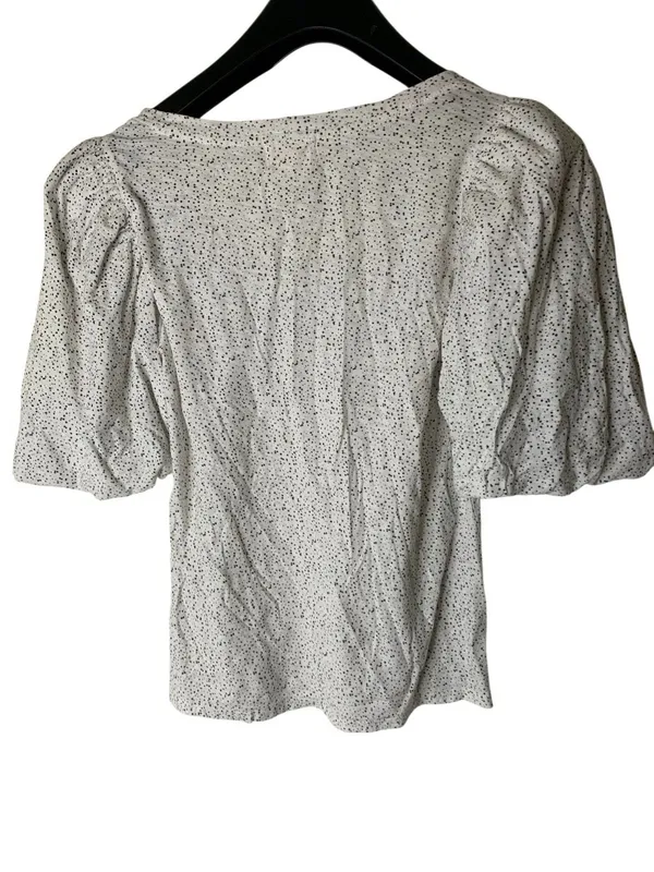 NATION LTD Pima cotton puff sleeve shirt women's size small - Image 2