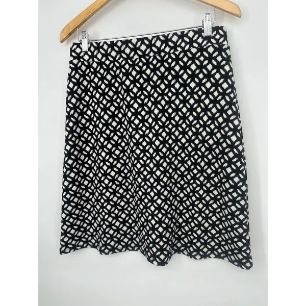 Le Lis Skirt Medium Geometric Career Academia Y2K Preppy Stretch‎ Knit Pull On - Image 5