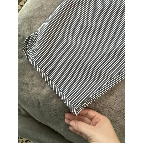 Lane Bryant The Allie SZ 18 Pants Pinstripe‎ Capris Crop Ankle Blue/Gray & White - Image 5