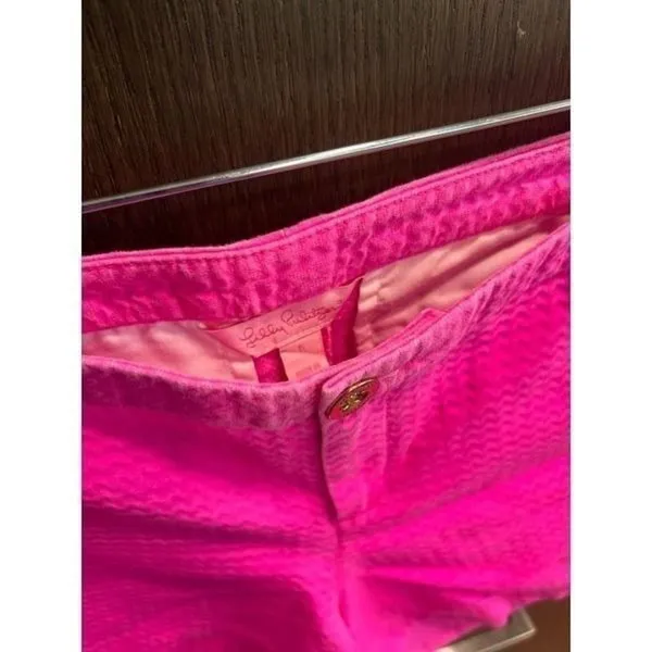 Lilly Pulitzer Textured Shorts barbie‎ pink 4" Pink Size 6 - Image 3