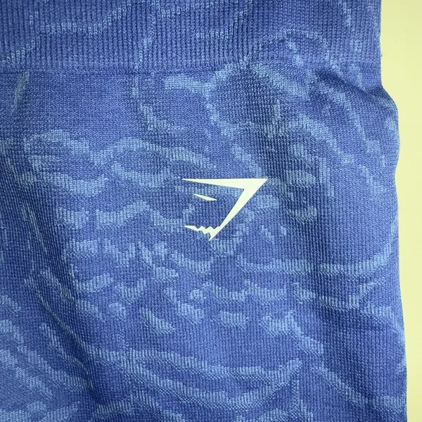 Gymshark Cobalt Blue Patterned Leggings Sz medium - Image 2