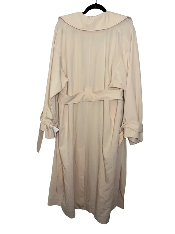 Topshop NWT Cream Trench Coat Belted Long Sleeve Jacket Size 4 - Image 5