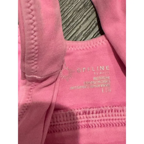 Aerie Offline pink Corset Tank Top Sz L, tank,‎ bra - Image 3