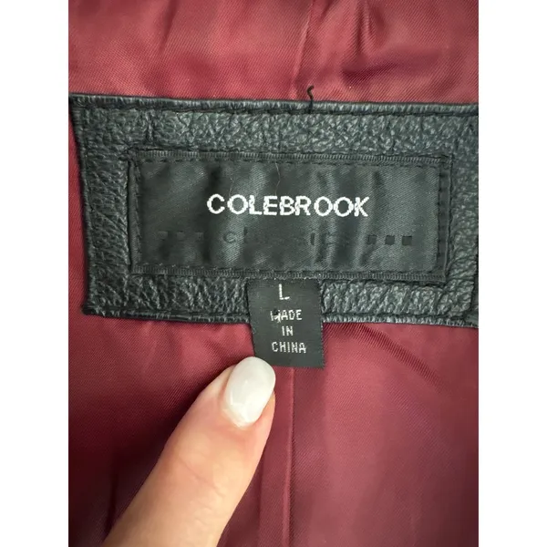 Colebrook Classics Black Genuine Nappa Leather Zip Up Jacket Womens Large L - Image 4