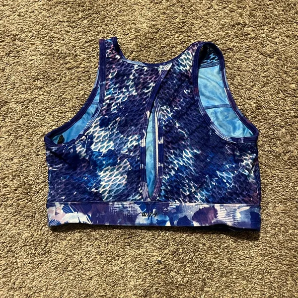 Peloton X WITH Blue Moves High Neck Sports Bra & Reversible Leggings Medium‎ - Image 6