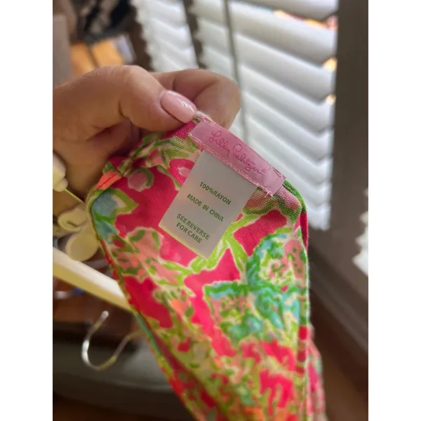 Lilly Pulitzer Riley Infinity Loop‎ Scarf in PINK FLORAL Print Rayon Soft - Image 3