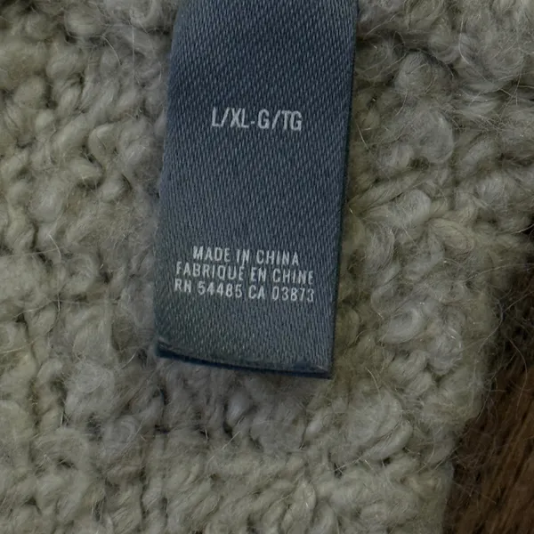 Aerie Wool Blend Cozy Women's Gray Cream Sweater Cardigan Wool Blend L / XL - Image 9