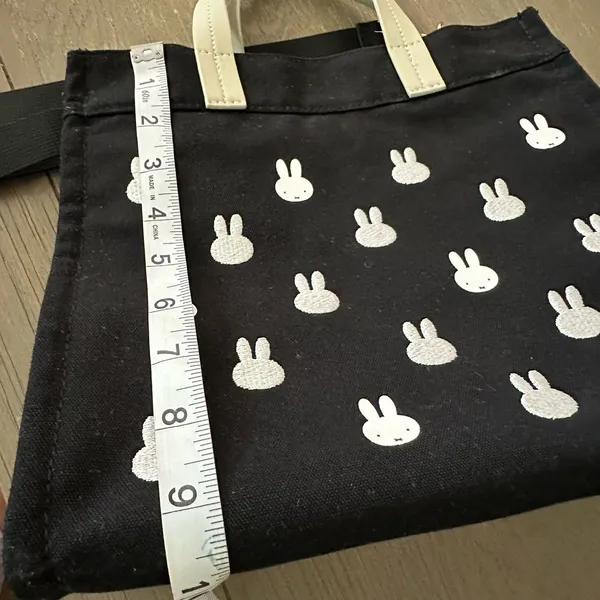 Miffy 2WAY Siffler Tote Bag Handbag Monogram Pattern Habitas 2 Way Black - Image 6