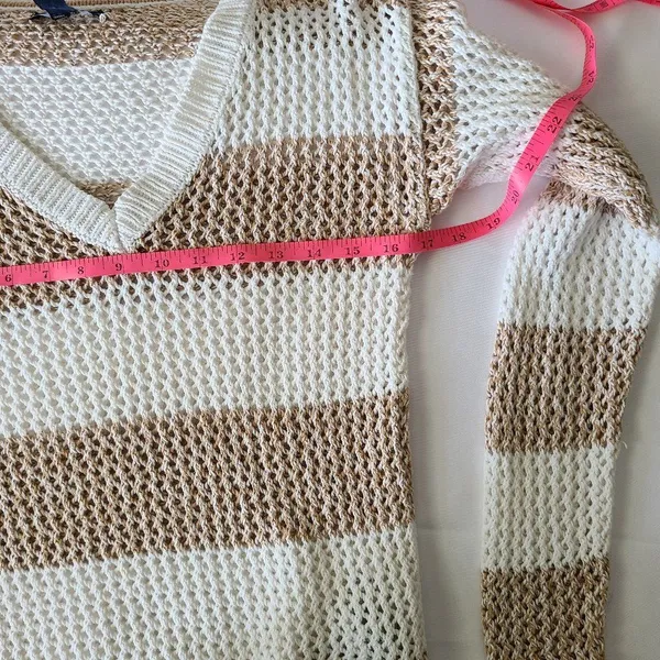 Tommy Hilfiger Knit‎ Crochet Striped Top Size XS - Image 10