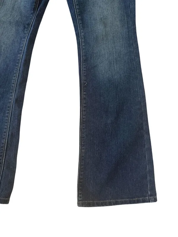 WHITE HOUSE BLACK MARKET WHBM Blanc Dark Wash Embellished Jeans Size 8 - Image 4