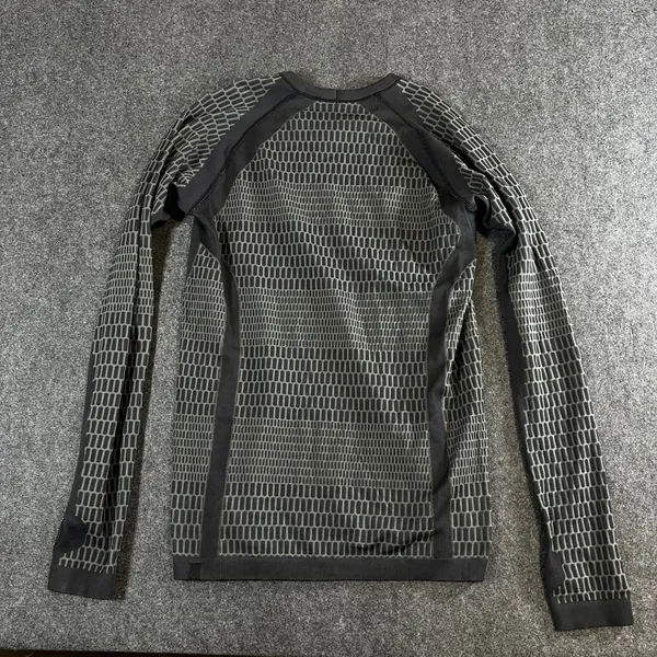 Lululemon Rest Less Pullover Long Sleeve Top Black Grey Honeycomb Size 6 - Image 2