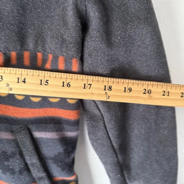 O'Neill Jacket Western Small Aztec‎ Stripe Hooded Button Peacoat Southwest - Image 6