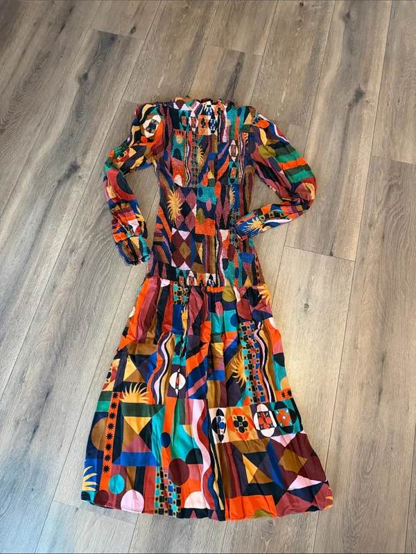FARM Rio Tropical Smocked Dress- size Small - Image 2