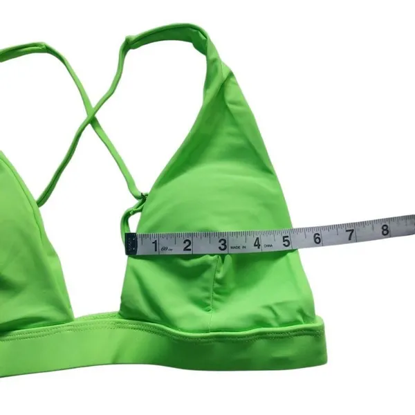 Neon Green High Waisted Thong Bikini Set Medium - Image 8