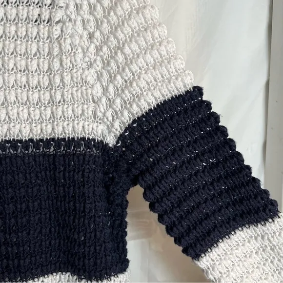 American Eagle Jegging Sweater Women’s Size‎ Medium Striped Knit Cozy Nautical - Image 4
