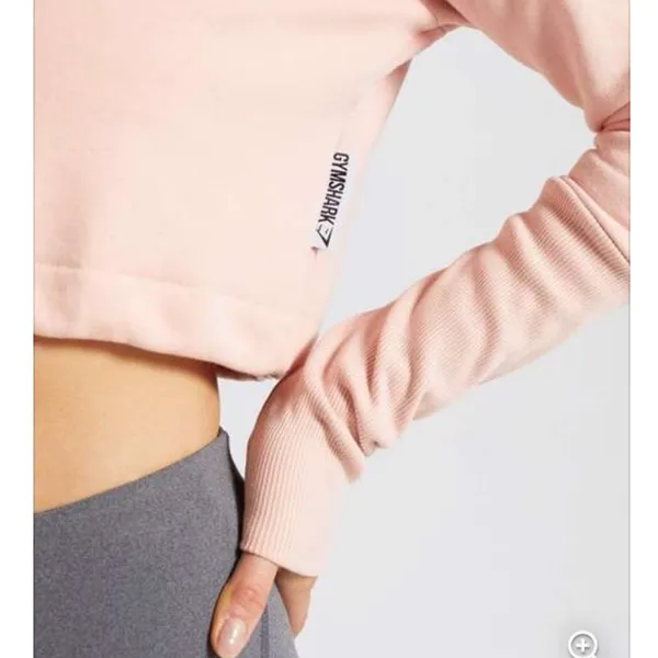 Gymshark Drawcord Cropped Hoodie Size L - Image 3